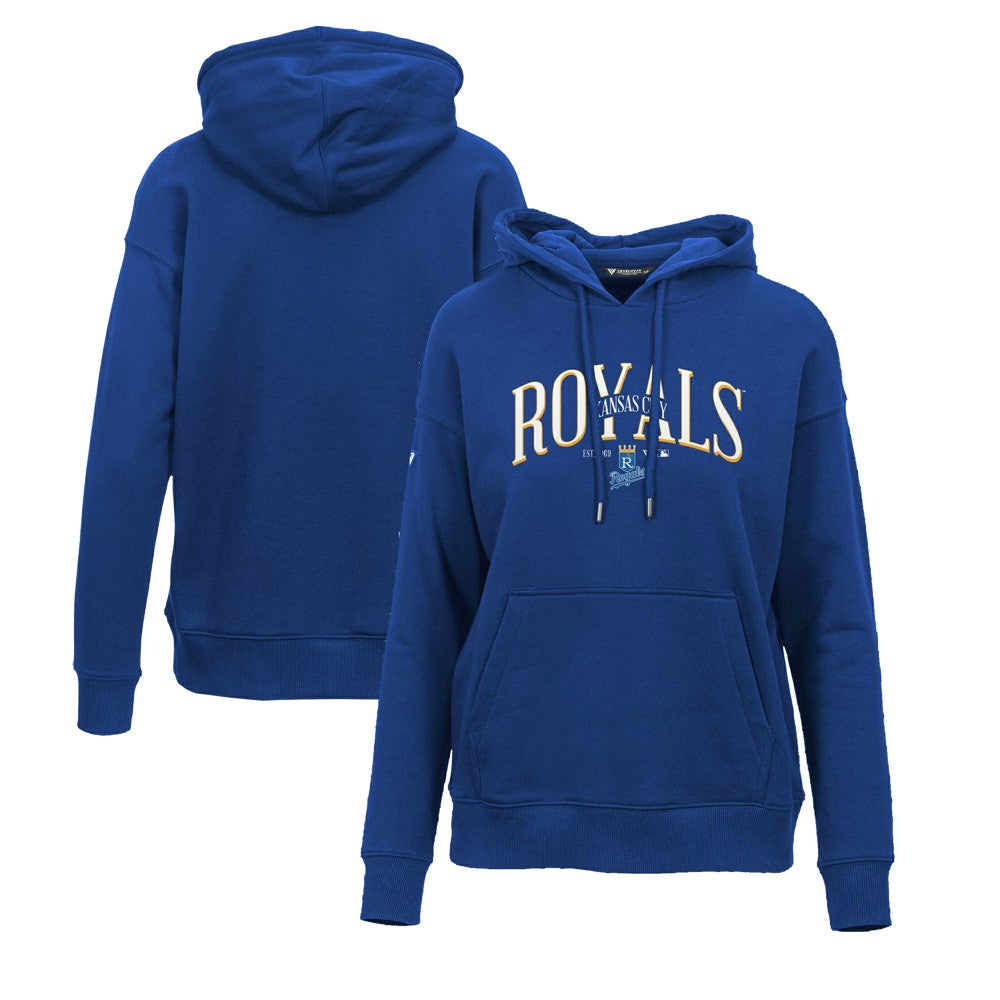 Kansas City Royals Levelwear Women's Adorn Cooperstown Collection Retro Spellout Pullover Hoodie | MLB New
