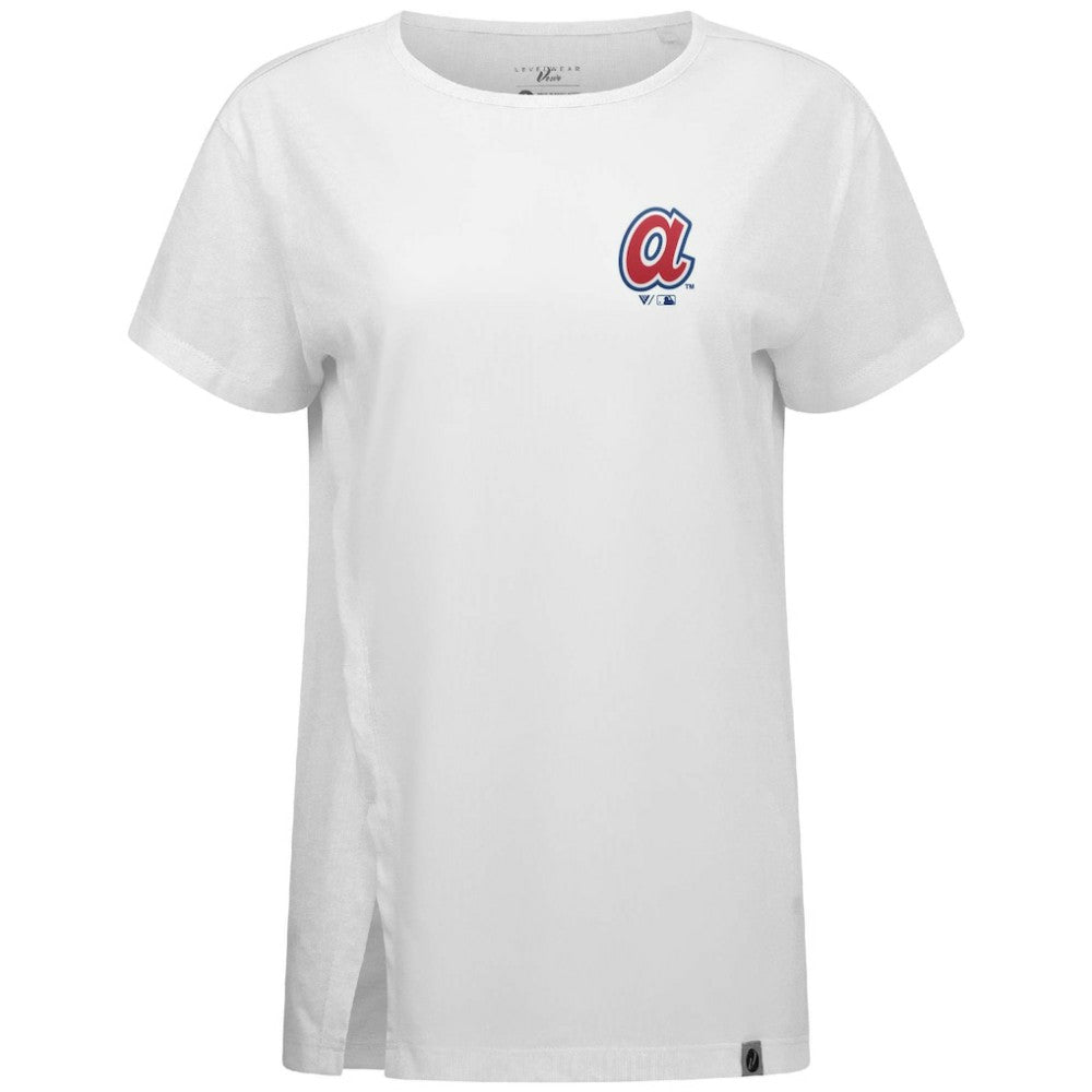 Atlanta Braves Levelwear Women's Influx Cooperstown Core Logo T-Shirt | MLB Sale