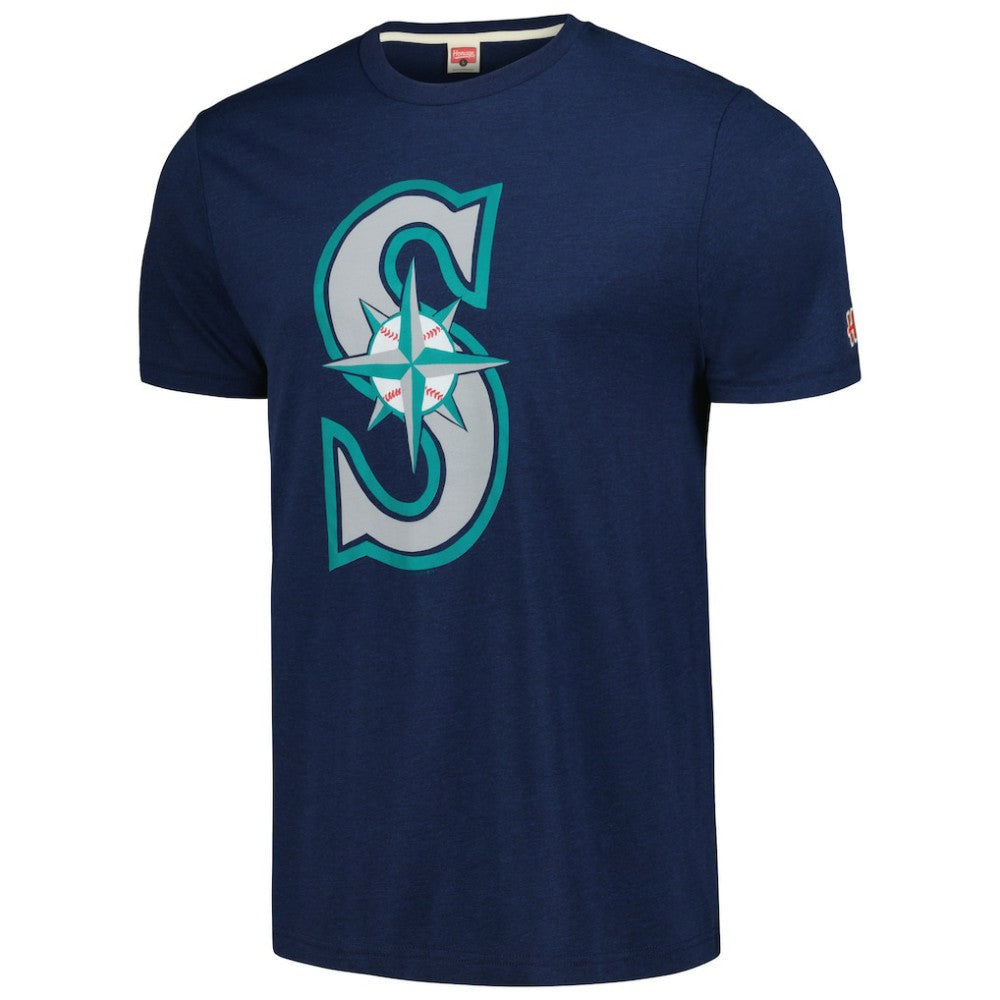 Seattle Mariners Homage Hand-Drawn Logo Tri-Blend T-Shirt | MLB Sale