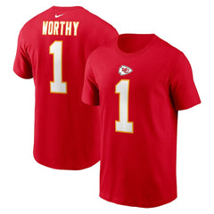 Kansas City Chiefs Nike Xavier Worthy  Name & Number T-Shirt