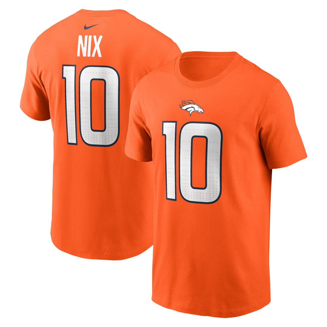 Denver Broncos Nike Bo Nix  Name & Number T-Shirt