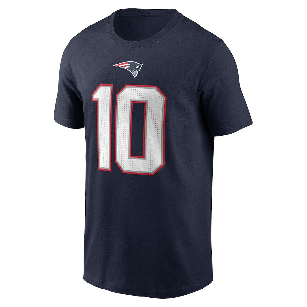 New England Patriots Nike Drake Maye  Name & Number T-Shirt