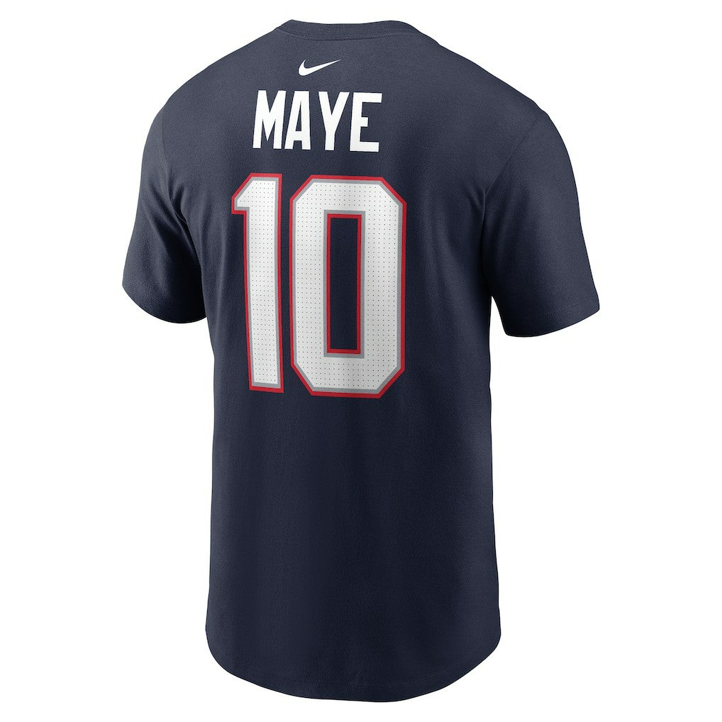 New England Patriots Nike Drake Maye  Name & Number T-Shirt