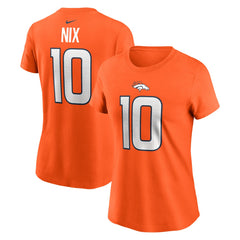 Denver Broncos Nike Bo Nix  Women's Name & Number T-Shirt