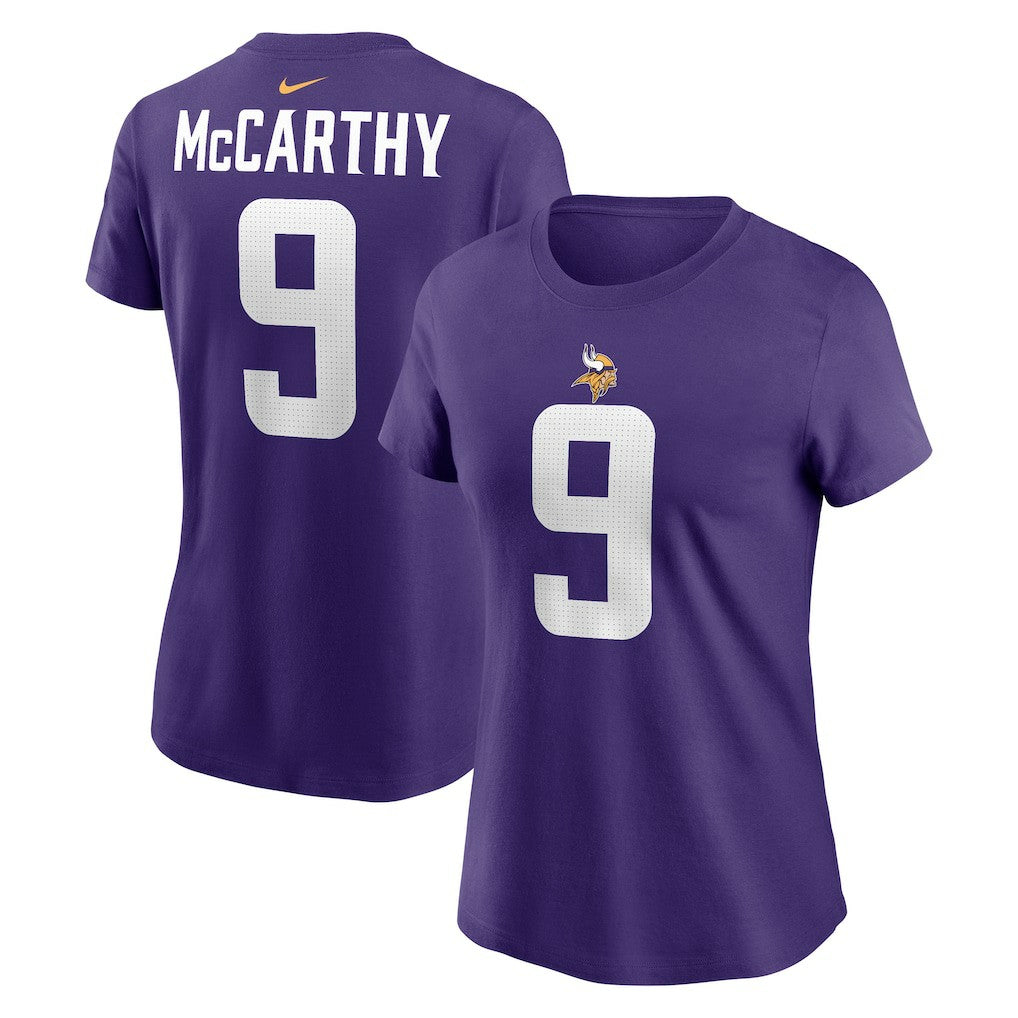 Minnesota Vikings Nike J.J. McCarthy  Women's Name & Number T-Shirt
