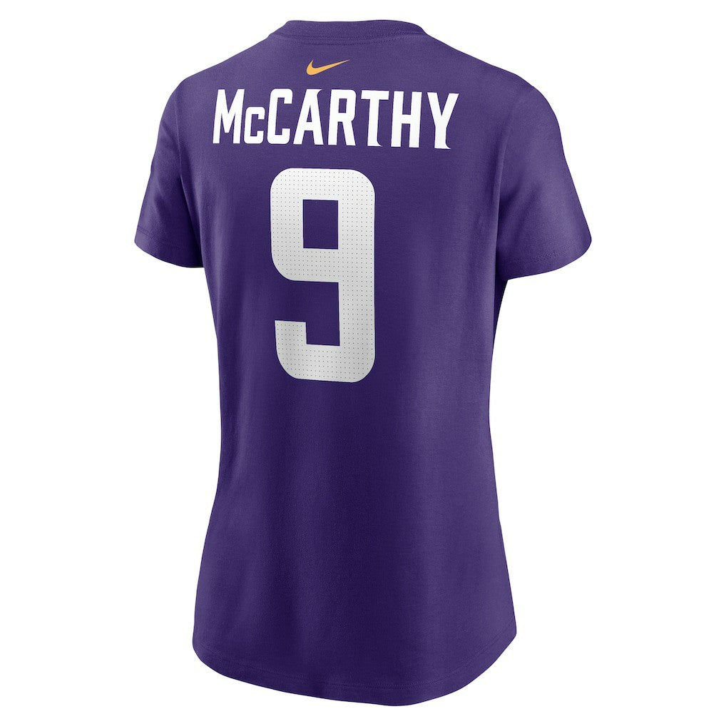 Minnesota Vikings Nike J.J. McCarthy  Women's Name & Number T-Shirt