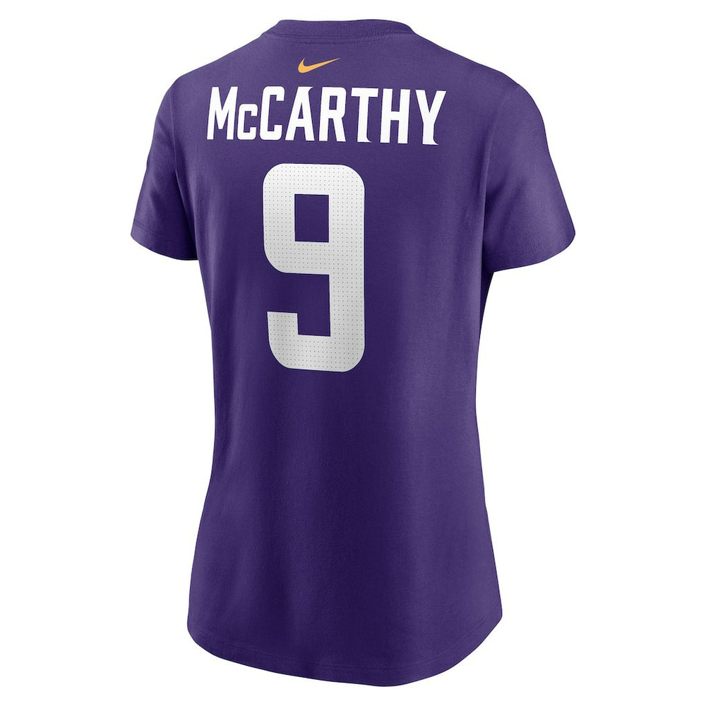 Minnesota Vikings Nike J.J. McCarthy  Women's Name & Number T-Shirt