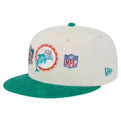 Miami Dolphins New Era Throwback Corduroy 59FIFTY Fitted Hat
