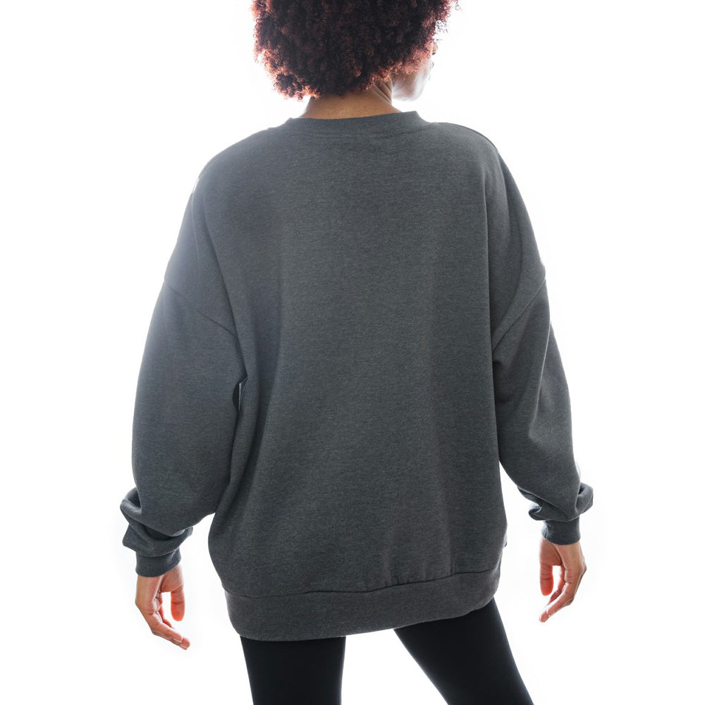 Houston Texans  Gameday Couture Women's Oversized Long Weekend Premium Fleece Drop Shoulder Pullover Sweatshirt