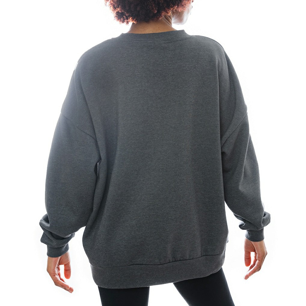 Cleveland Browns  Gameday Couture Women's Oversized Long Weekend Premium Fleece Drop Shoulder Pullover Sweatshirt