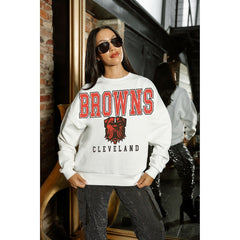 Cleveland Browns  Gameday Couture Women's Sunday Drives Oversized Pullover Sweatshirt