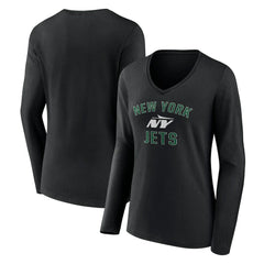 New York Jets  Women's Victory Arch Long Sleeve V-Neck T-Shirt