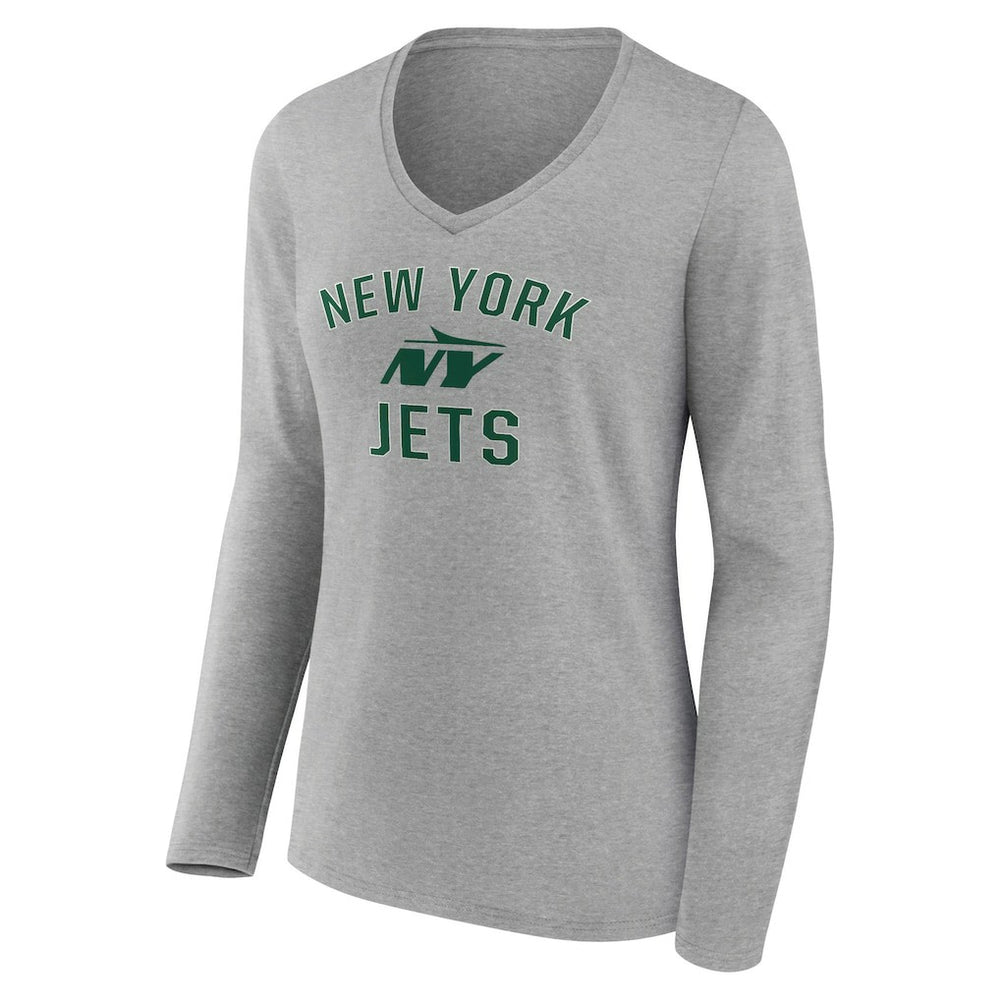 New York Jets  Women's Victory Arch Long Sleeve V-Neck T-Shirt