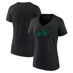 New York Jets  Women's Secondary Logo V-Neck T-Shirt