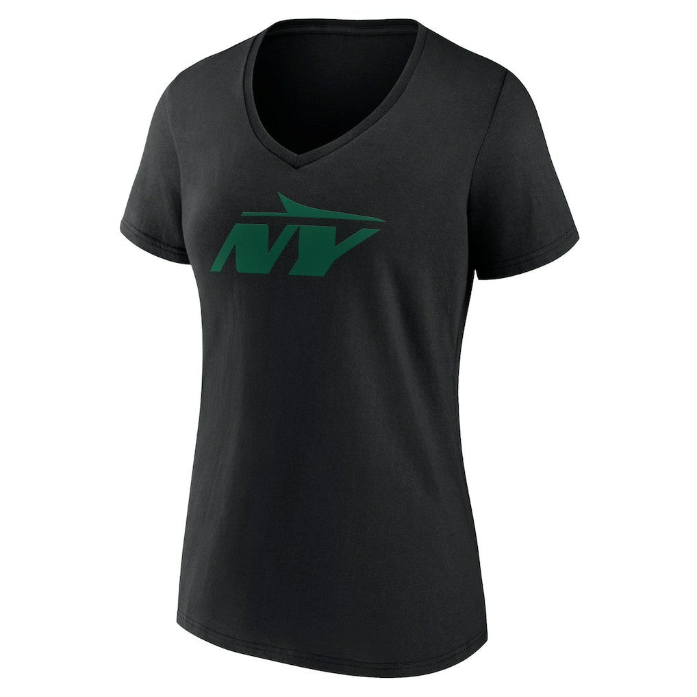 New York Jets  Women's Secondary Logo V-Neck T-Shirt