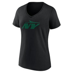 New York Jets  Women's Secondary Logo V-Neck T-Shirt
