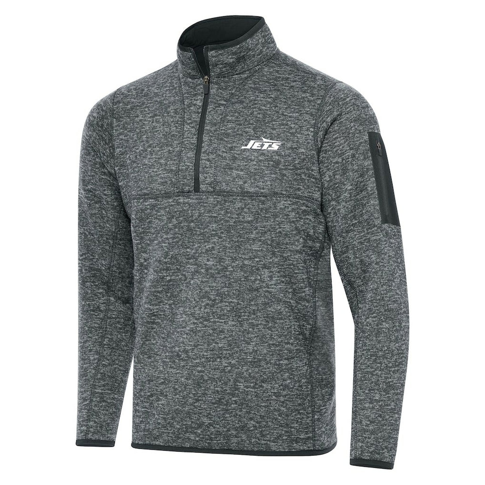 New York Jets  Antigua Fortune Quarter-Zip Pullover Jacket