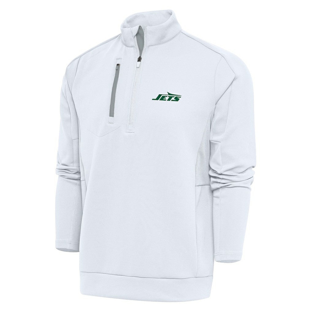 New York Jets New Era Antigua Generation Quarter-Zip Pullover Top