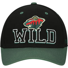 Minnesota Wild Mitchell & Ness Backside Script 2-Tone Pro Crown Adjustable Hat Sale