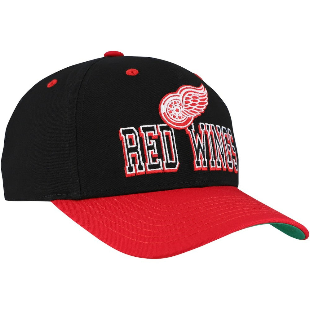 Detroit Red Wings Mitchell & Ness Backside Script Two-Tone Pro Crown Adjustable Hat Discount