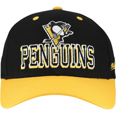 Pittsburgh Penguins Mitchell & Ness Backside Script Two-Tone Pro Crown Adjustable Hat Discount