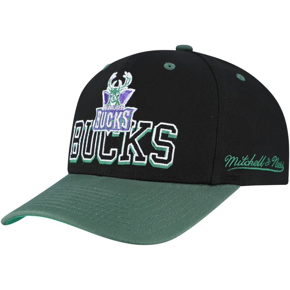 Milwaukee Bucks Backside Script Two-Tone Pro Crown Adjustable Hat Outlet