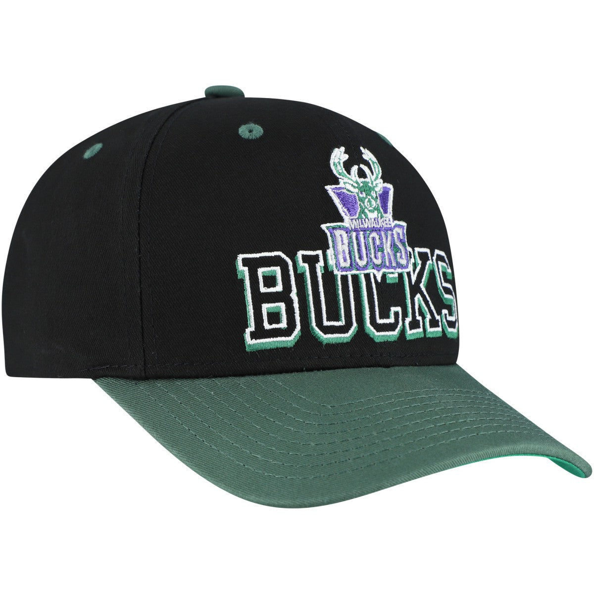 Milwaukee Bucks Backside Script Two-Tone Pro Crown Adjustable Hat Outlet