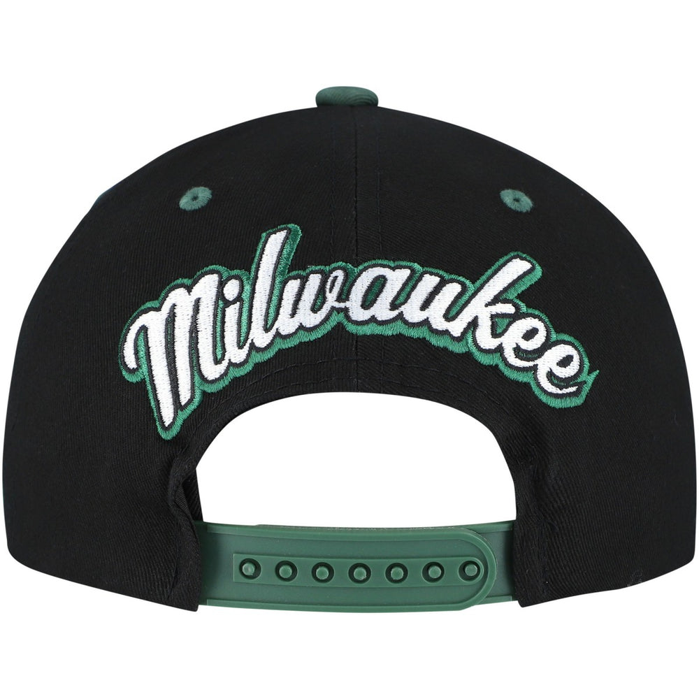 Milwaukee Bucks Backside Script Two-Tone Pro Crown Adjustable Hat Outlet