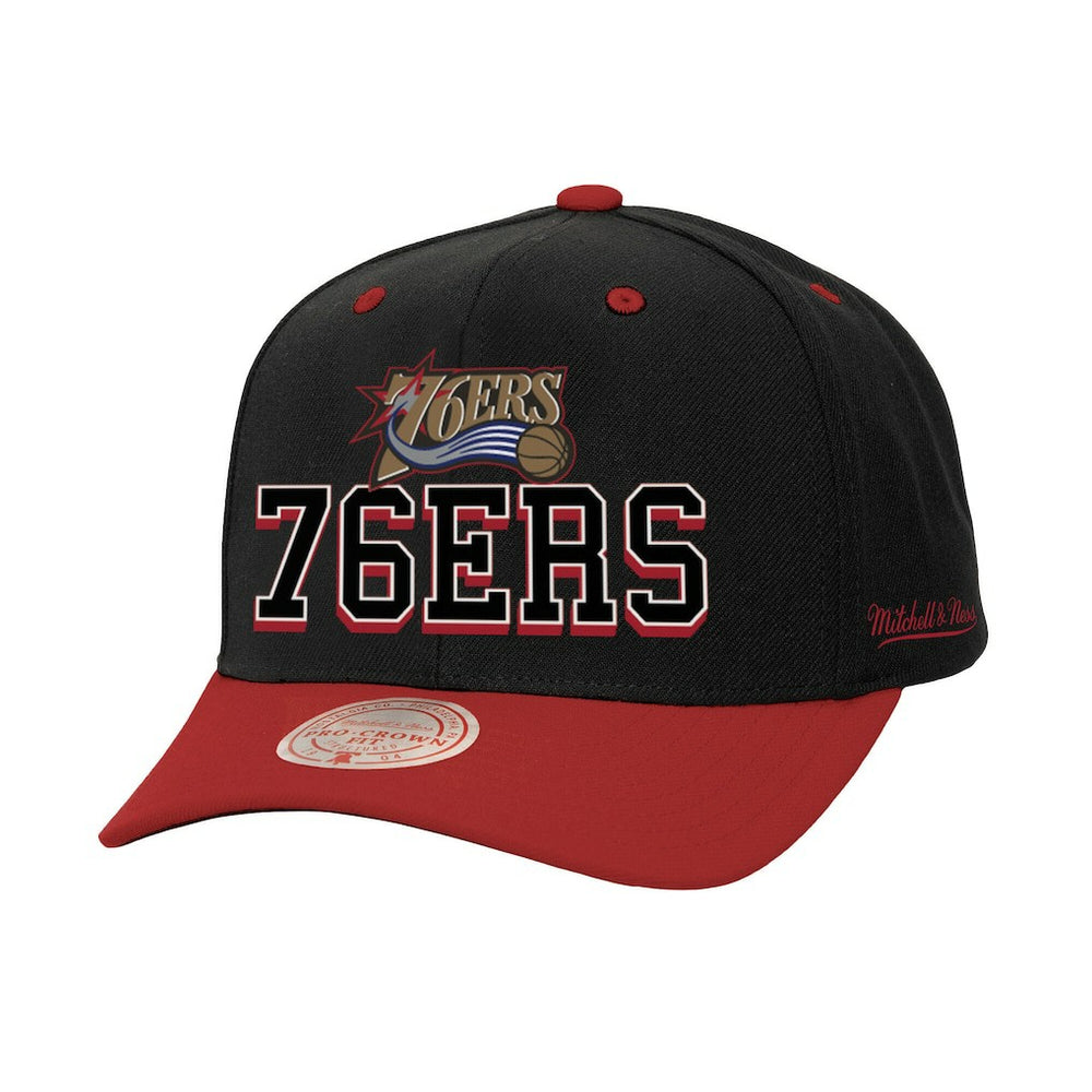 Philadelphia 76ers Backside Script 2-Tone Pro Crown Adjustable Hat New