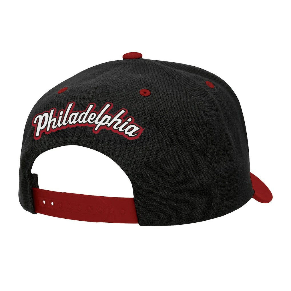 Philadelphia 76ers Backside Script 2-Tone Pro Crown Adjustable Hat New