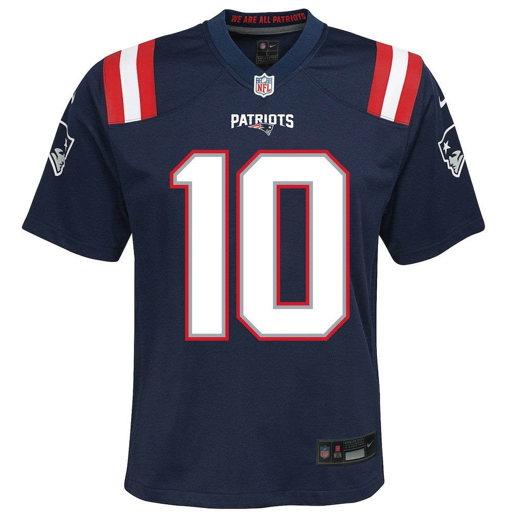 New England Patriots Nike Drake Maye  Youth Game Jersey