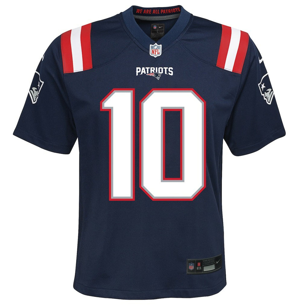 New England Patriots Nike Drake Maye  Youth Game Jersey