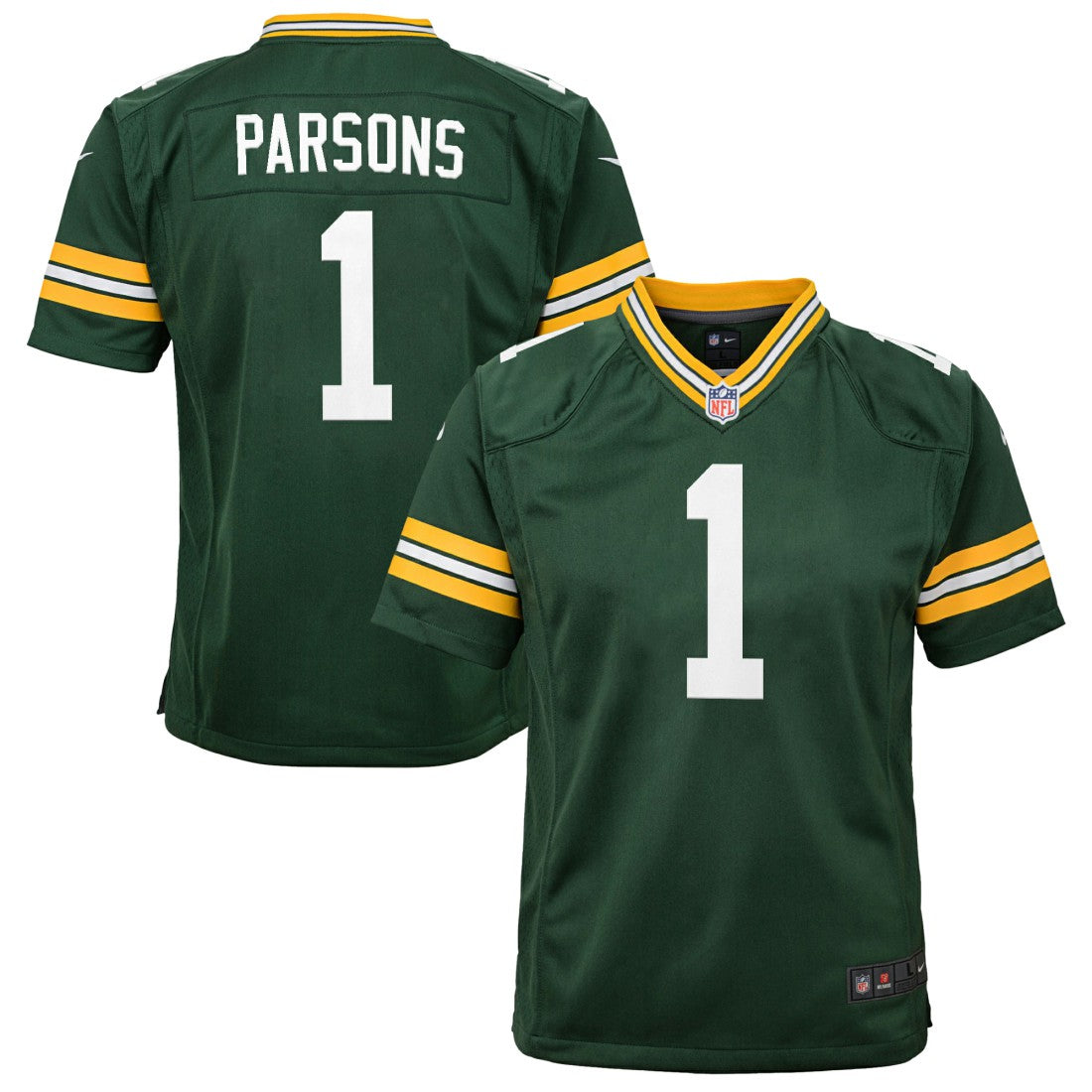 Green Bay Packers Nike Micah Parsons  Youth Game Player Jersey