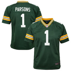 Green Bay Packers Nike Micah Parsons  Youth Game Player Jersey