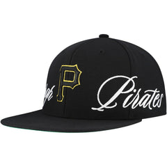 Pittsburgh Pirates Mitchell & Ness Just Don x MLB Lux Script Snapback Hat | MLB New