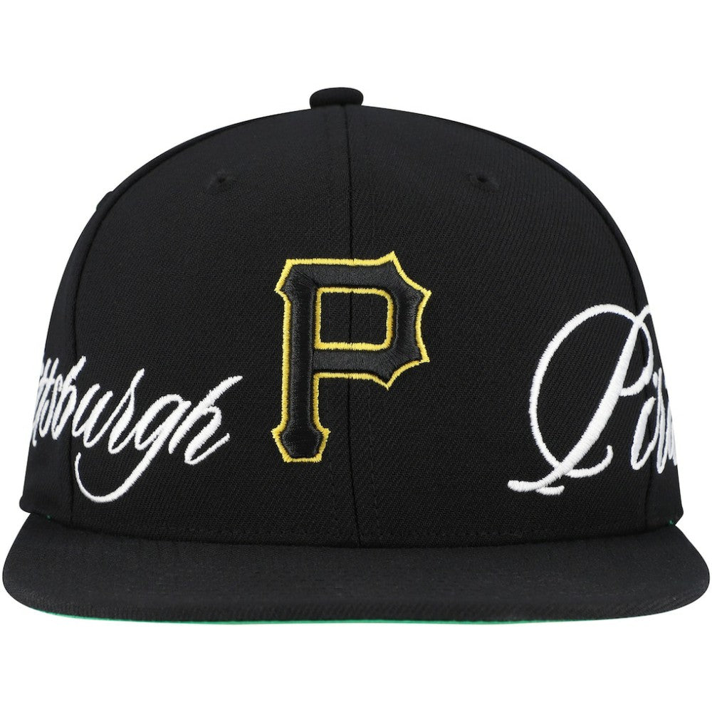 Pittsburgh Pirates Mitchell & Ness Just Don x MLB Lux Script Snapback Hat | MLB New