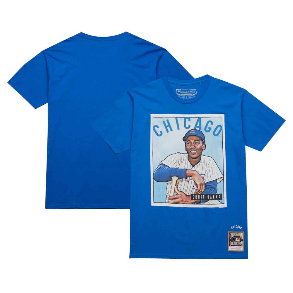 Ernie Banks Chicago Cubs Mitchell & Ness Cooperstown Collection Collectors Connection T-Shirt | MLB US