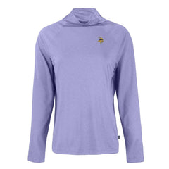 Minnesota Vikings  Cutter & Buck Women's Coastline Epic Comfort Eco Recycled Funnel Neck Raglan Pullover Sweatshirt