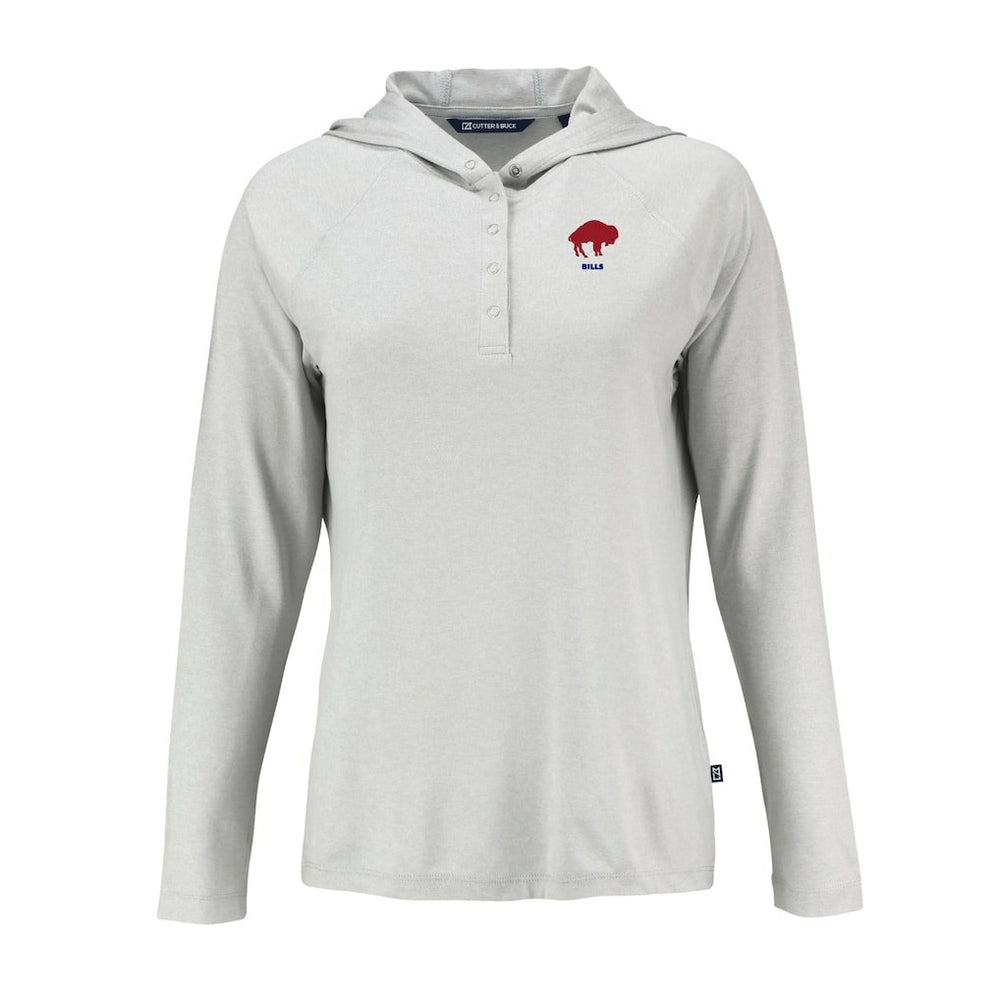 Buffalo Bills  Cutter & Buck Women's Historic Coastline Epic Comfort Eco Recycled Raglan Pullover Hoodie