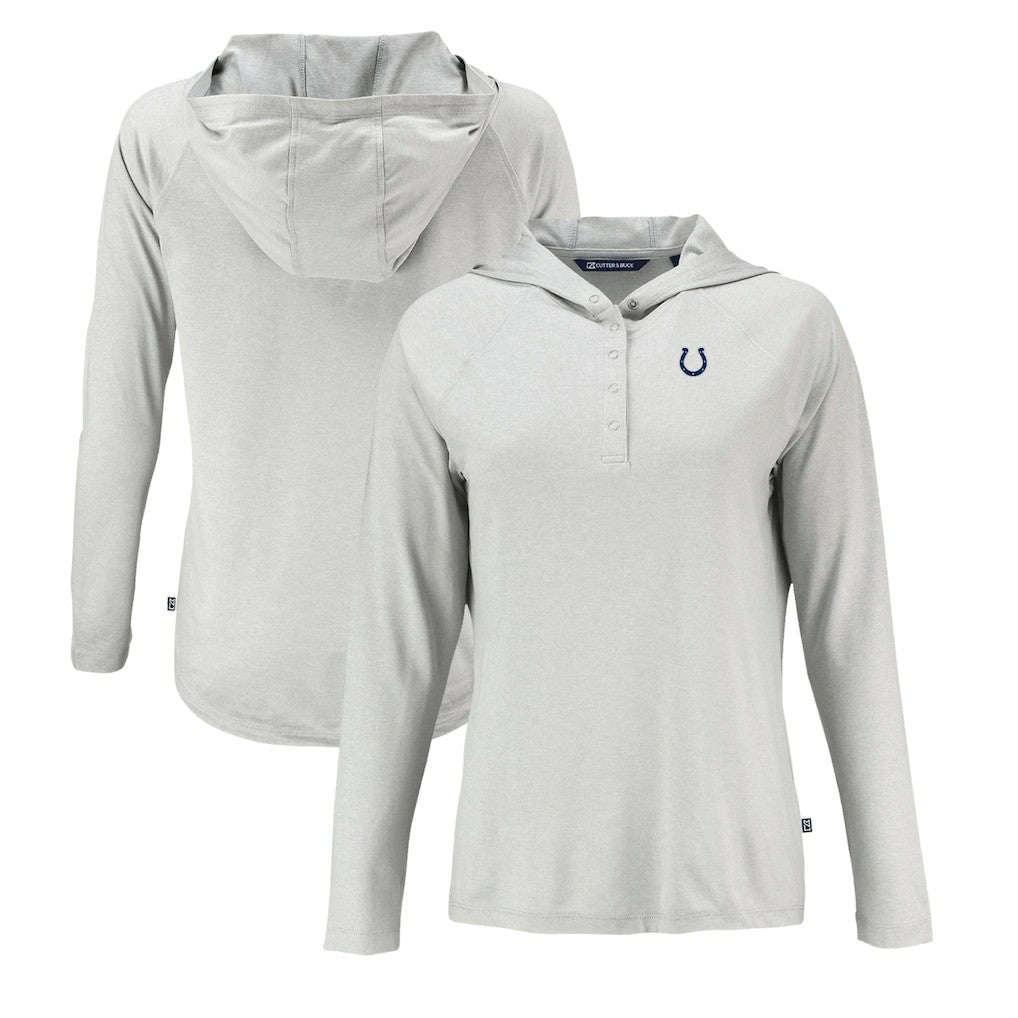 Indianapolis Colts  Cutter & Buck Women's Coastline Epic Comfort Eco Recycled Raglan Pullover Hoodie