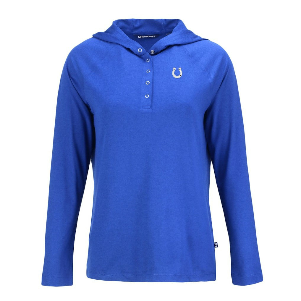 Indianapolis Colts  Cutter & Buck Women's Coastline Epic Comfort Eco Recycled Raglan Pullover Hoodie