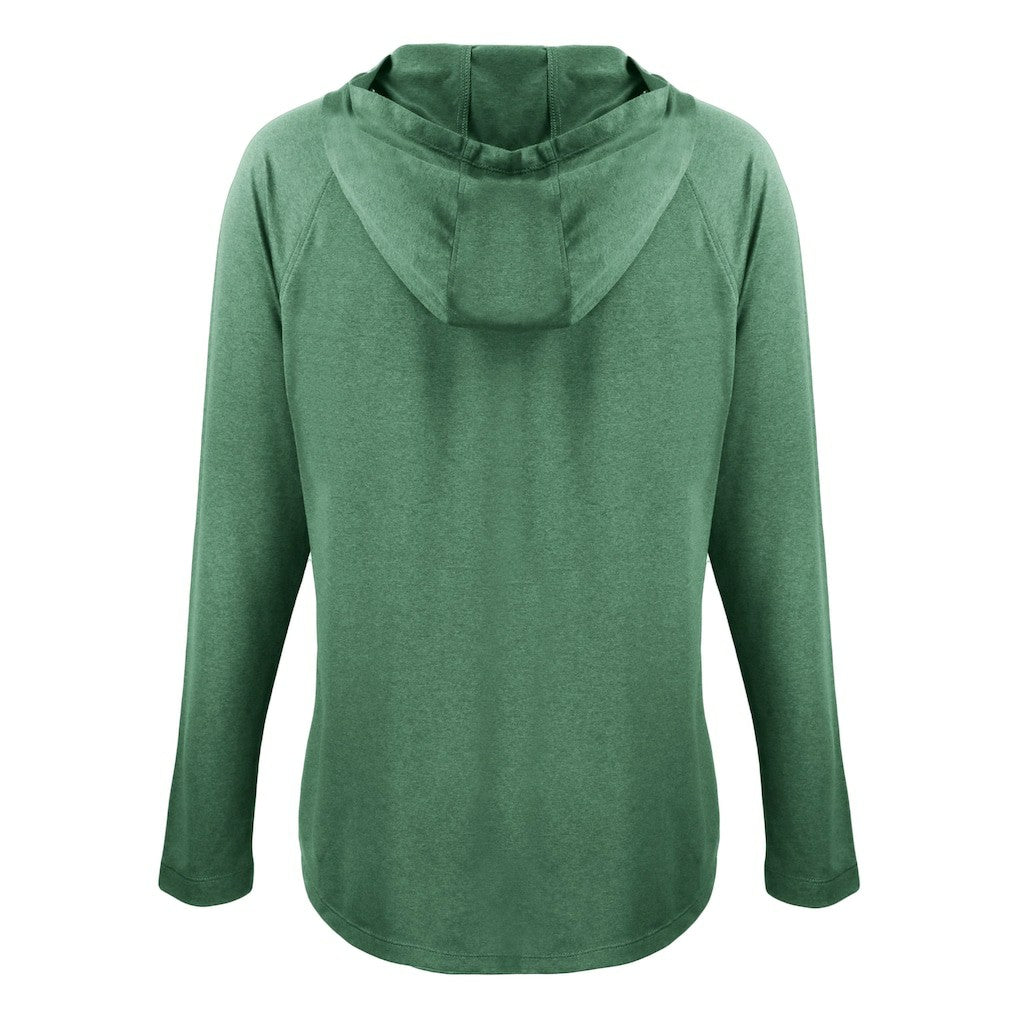 Green Bay Packers  Cutter & Buck Women's Coastline Epic Comfort Eco Recycled Raglan Pullover Hoodie