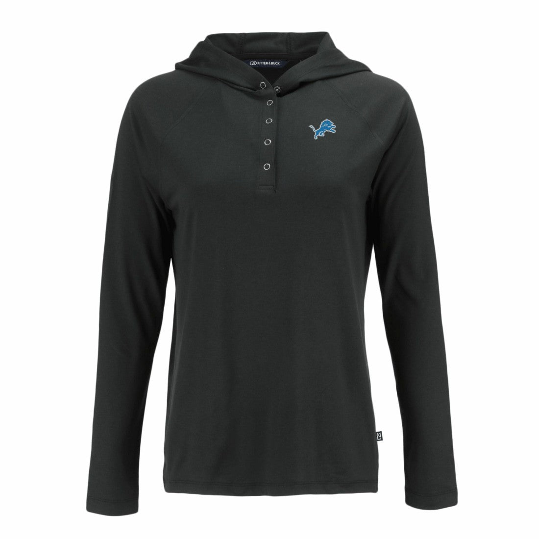 Detroit Lions  Cutter & Buck Women's Coastline Epic Comfort Eco Recycled Raglan Pullover Hoodie