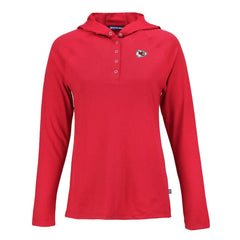 Kansas City Chiefs  Cutter & Buck Women's Coastline Epic Comfort Eco Recycled Raglan Pullover Hoodie