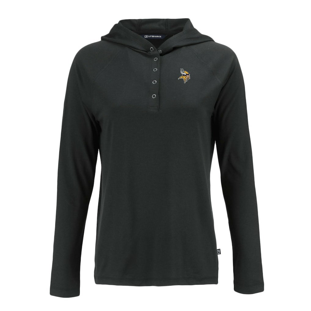 Minnesota Vikings  Cutter & Buck Women's Coastline Epic Comfort Eco Recycled Raglan Pullover Hoodie