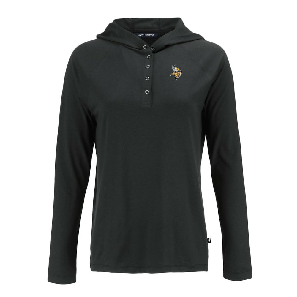 Minnesota Vikings  Cutter & Buck Women's Coastline Epic Comfort Eco Recycled Raglan Pullover Hoodie
