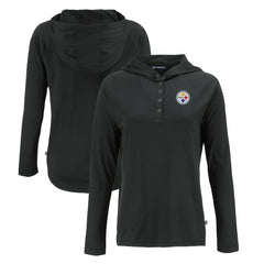 Pittsburgh Steelers  Cutter & Buck Women's Coastline Epic Comfort Eco Recycled Raglan Pullover Hoodie