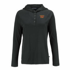 Washington Commanders  Cutter & Buck Women's Coastline Epic Comfort Eco Recycled Raglan Pullover Hoodie
