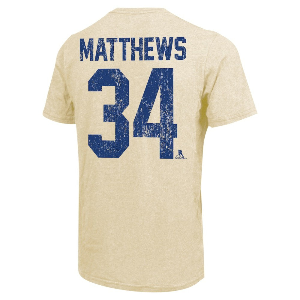 Auston Matthews Toronto Maple Leafs Majestic Threads Dynasty Name & Number Tri-Blend T-Shirt Outlet