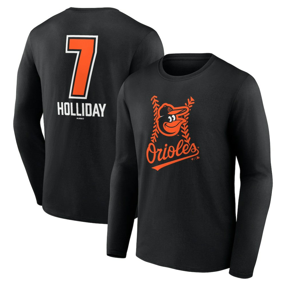 Jackson Holliday Baltimore Orioles Fastball Player Name & Number Long Sleeve T-Shirt | MLB Sale